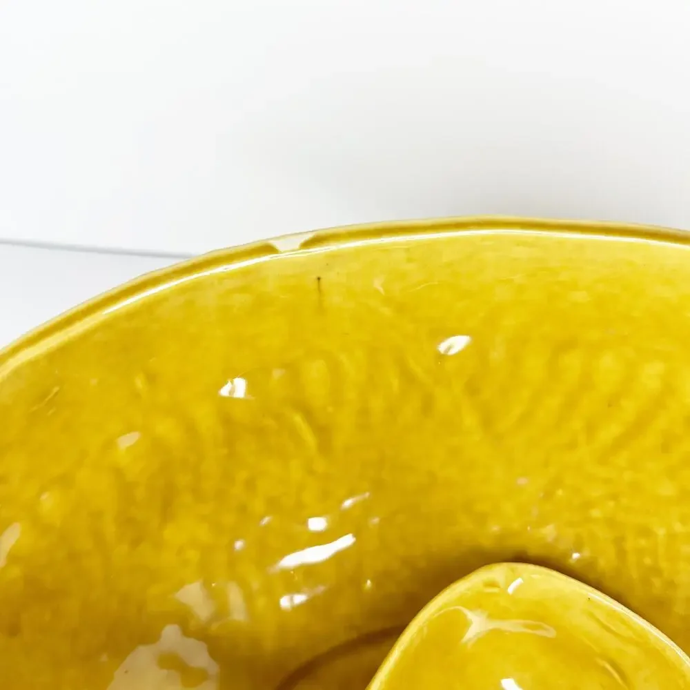 Mustard Yellow California Pottery 782 Soup Tureen Bowl, Lid And Matching Spoon